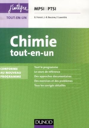 chimie ; MPSI, PTSI ; tout-en-un (2e édition)