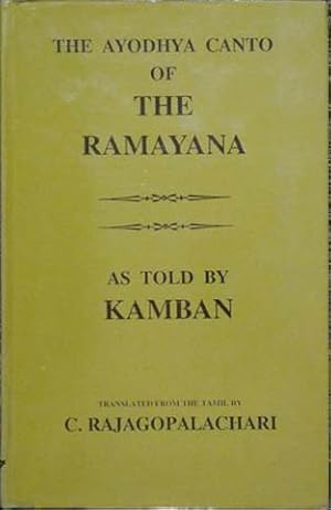 Seller image for Ayodhya Canto of the Ramayana: As Told by Kamban, The for sale by SEATE BOOKS