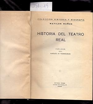 Bild des Verkufers fr HISTORIA DEL TEATRO REAL DE MADRID zum Verkauf von Libreria 7 Soles