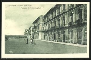 Cartolina Taranto, Corso due Mari, Palazzo dell'Ammiragliato