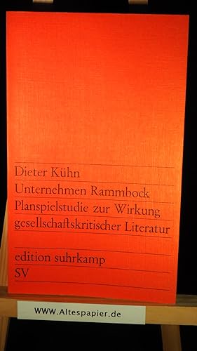 Unternehmen Rammbock : Planspielstudie zur Wirkung gesellschaftskritischer Literatur.