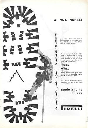 Seller image for Suole Alpina Pirelli / Diadermina Sport. Advertising 1958 for sale by libreria biblos