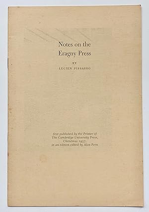 Bild des Verkufers fr Notes on the Eragny Press by Lucien Pissarro [reprinted excerpt] zum Verkauf von George Ong Books