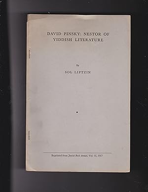 Seller image for David Pinski : Nestor of Yiddish Literature for sale by Meir Turner