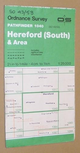 Hereford (South) & Area. 1:25000 Pathfinder 1040 (Sheet SO 43/53)