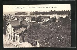 Seller image for Carte postale Saint-Cyr-l`Ecole, La Grande Ceinture et la Station Magasin for sale by Bartko-Reher