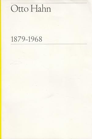 Bild des Verkufers fr Otto Hahn (1879-1968) zum Verkauf von Versandantiquariat Nussbaum