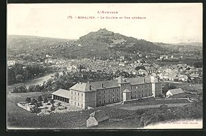 Carte postale Espalion, Le College et Vue Generale