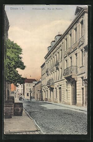 Carte postale Dieuze i. L., Rue du Moulin