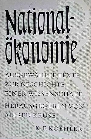 Nationalökonomie : Ausgewählte Texte z. Geschichte e. Wissenschaft.