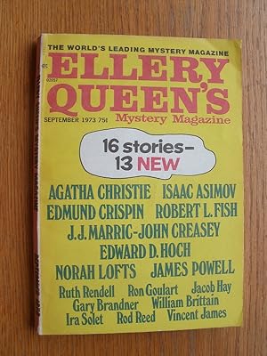 Image du vendeur pour Ellery Queen's Mystery Magazine September 1973 mis en vente par Scene of the Crime, ABAC, IOBA