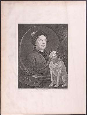 Portrait of William Hogarth with his Dog Trump