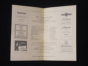 Image du vendeur pour Programmzettel Bhnen der Stadt Kln in der Aula der Universitt 1951/52. DER ZIGEUNERBARON von J. Schnitzler, J. Strau (Musik). Musikal. Ltg.: Richard Kraus, Insz.: Erich Bormann, Bhnenbild/ Kostme: Walter Gondolf, Chre: Hans Keller, Choreografie: Karl Bergeest. Mit Felix Knpper, Alexander Schoedler, Hans Reischl, Hans Schanzaza, Else Veith, Kthe Wendfhr, Karl Schiebener, Lilian Benningsen mis en vente par Fast alles Theater! Antiquariat fr die darstellenden Knste