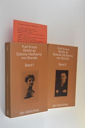 Bild des Verkufers fr Briefe an Sidonie Ndherny von Borutin: 1913-1936. Band 1+2 Karl Kraus / dtv; 6072 zum Verkauf von Antiquariat Biebusch