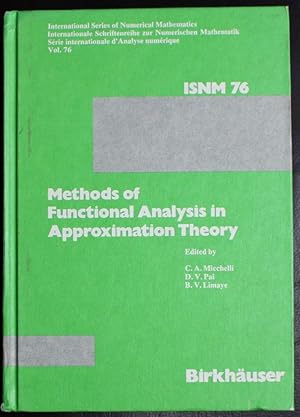 Methods of Functional Analysis in Approximation Theory: Proceedings of the International Conferen...