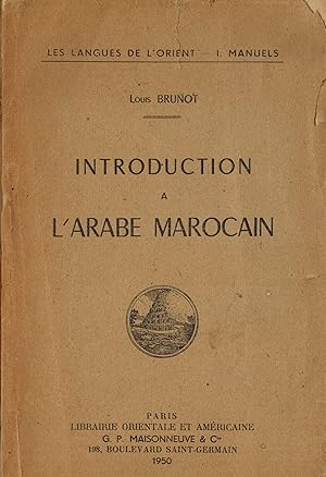 Introduction a l'Arabe Marocain