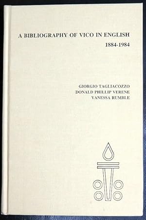 Seller image for A Bibliography of Vico in English, 1884-1984 (Bibliographies of famous philosophers) for sale by GuthrieBooks