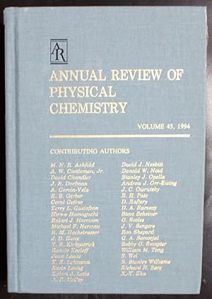 Bild des Verkufers fr Annual Review of Physical Chemistry: 1994 zum Verkauf von GuthrieBooks