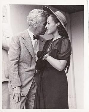 Original photograph of Charlie Chaplin and Paulette Goddard, circa 1940