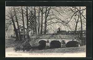 Carte postale Aveny, Pont sur l`Epte et la Gare