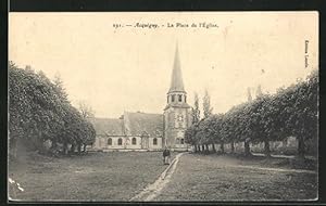 Carte postale Acquigny, la Place de l'Église