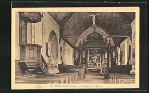 Carte postale Authevernes, Intérieur de l`Eglise