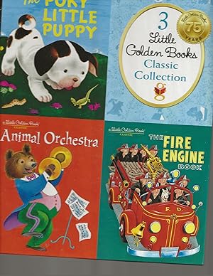 Seller image for Little Golden Books: The Poky Little Puppy, The fire Engine and Animal Orquestra with Poky Little Puppy Plush Toy for sale by TuosistBook
