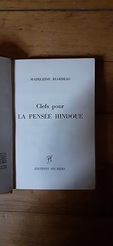 Seller image for Clefs pour la pense hindoue. for sale by Librairie Sainte-Marie