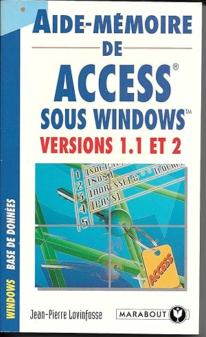 Aide-mémoire de Access sous Windows - Version 1.1 et 2