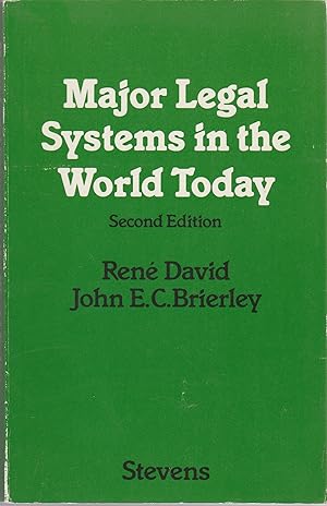 Bild des Verkufers fr Major Legal Systems in the World Today: An introduction to the comparative study of law zum Verkauf von BASEMENT BOOKS