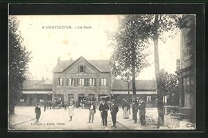 Ansichtskarte Montdidier, La Gare, Bahnhof