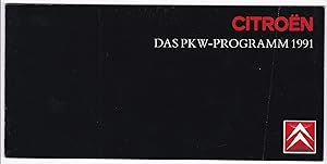 Citroen Citroën Das PKW-Programm 1991 Modellangebot Verzeichnis Übersicht