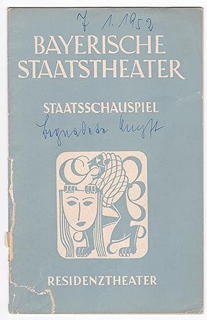 Programmheft / Programm - Bayerische Staatstheater, Staatsschauspiel, Residenztheater. Blätter de...