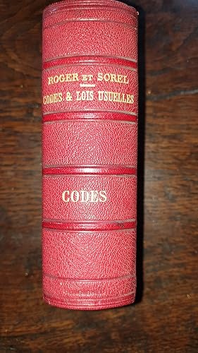 Seller image for CODES ET LOIS USUELLES - CLASSES PAR ORDRE ALPHABETIQUE CONTENANT LA LEGISLATION JUSQU'A CE JOUR - COLLATIONNEE SUR LES TEXTES OFFICIELS - PRESENTANT EN NOTE SOUS CHAQUE ARTICLE DES CODES - SES DIFFERENTES MODIFICATIONS, LA CORRELATION DES ARTICLES for sale by AHA BOOKS