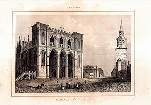 Seller image for Cathdrale de Montral. Stahlstich-Ansicht von Lemaitre. for sale by Antiquariat Dennis R. Plummer