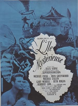 "L'ILE MYSTÉRIEUSE (MYSTERIOUS ISLAND)" Réalisé par Cyril ENDFIELD en 1961 avec Michael CRAIG, Jo...