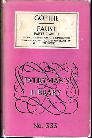 Image du vendeur pour Faust: Parts I and II (Everyman's Library # 335) mis en vente par Dorley House Books, Inc.