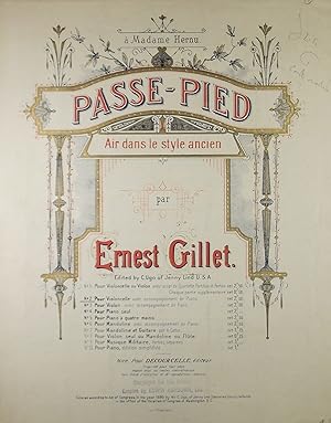Seller image for Passe-Pied, Air dans le style ancien, Pour Violoncello avec accompagnement de Piano (Cello and Piano) for sale by Austin Sherlaw-Johnson, Secondhand Music