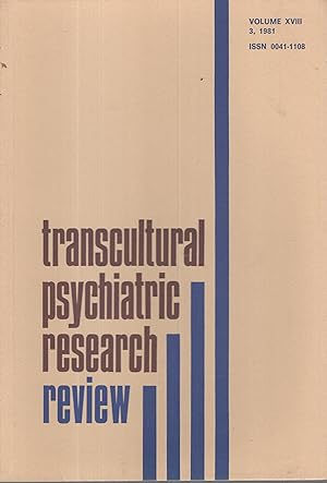 Seller image for Transcultural Psychiatric Research Review - Volume XVIII - N 3 for sale by PRISCA