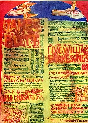 Bild des Verkufers fr Five William Blake Songs for Soprano or tenor, and pianoforte Op 60 zum Verkauf von Jonathan Gibbs Books