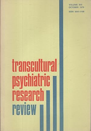 Immagine del venditore per Transcultural Psychiatric Research Review - Volume XVI venduto da PRISCA