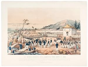 The American Expedition, under Commodore Perry, Landing in Japan July 14th, 1853