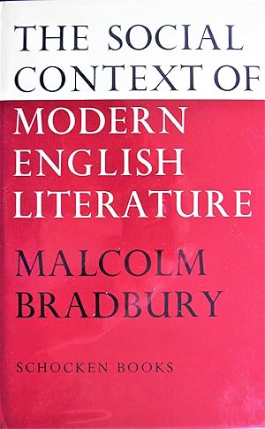 Imagen del vendedor de The Social Context of Modern English Literature a la venta por Ken Jackson