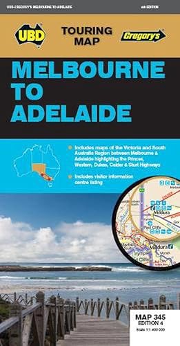 Image du vendeur pour Melbourne to Adelaide Map 345 4th ed (Folded) mis en vente par Grand Eagle Retail