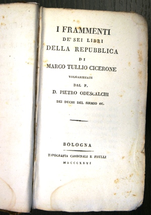 i frammenti de' sei libri della repubblica di M T Cicerone