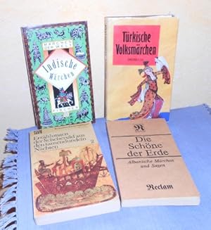 MÄRCHEN DER VÖLKER-Konvolut: 4 Bücher: Indische, Albanische und Türkische Märchen + 1001 Nacht (2...