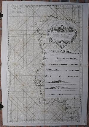 Antique map-PORTUGAL-SEA CHART-PORTUGAL-Bellin-1751