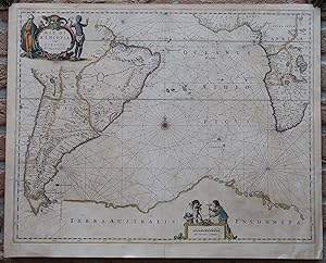 Antique Map-ATLANTIC OCEAN-AFRICA-SOUTH AMERICA-ANTARCTICA-Janssonius-c.1650