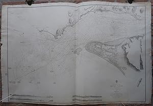 Antique map-SEA CHART-PORTUGAL-TAGUS-TEJO-BELEM-RANA-Walker-1853