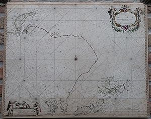 Antique map-SEA CHART-ASIA-JAPAN-NOVA ZEMBLA-CHINA-RUSSIA-Waesberge-ca. 1650